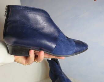 flat suede ankle booties