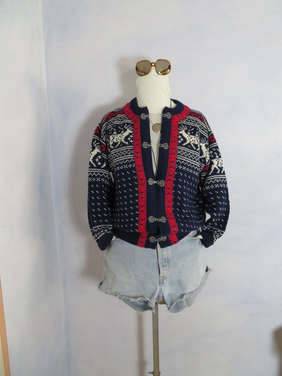 vuiel oversized mohair cardigan red