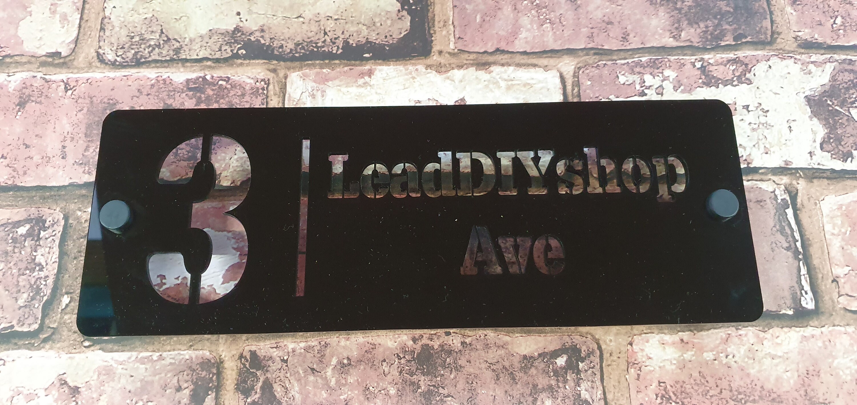 Acrylic Black House Sign 135mm X 135mm Plaque Personalised Etsy UK