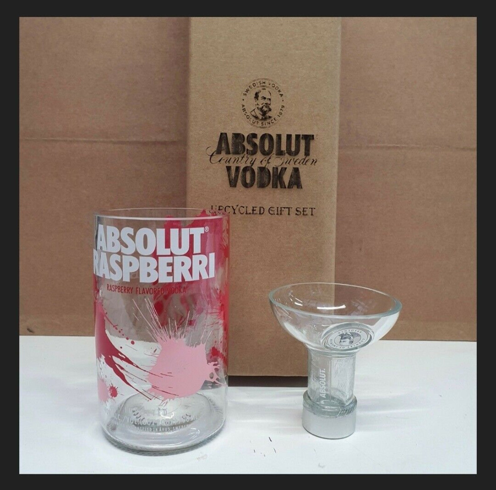 Absolut Vodka Glasses all flavours Bottle Gift Box Set Etsy