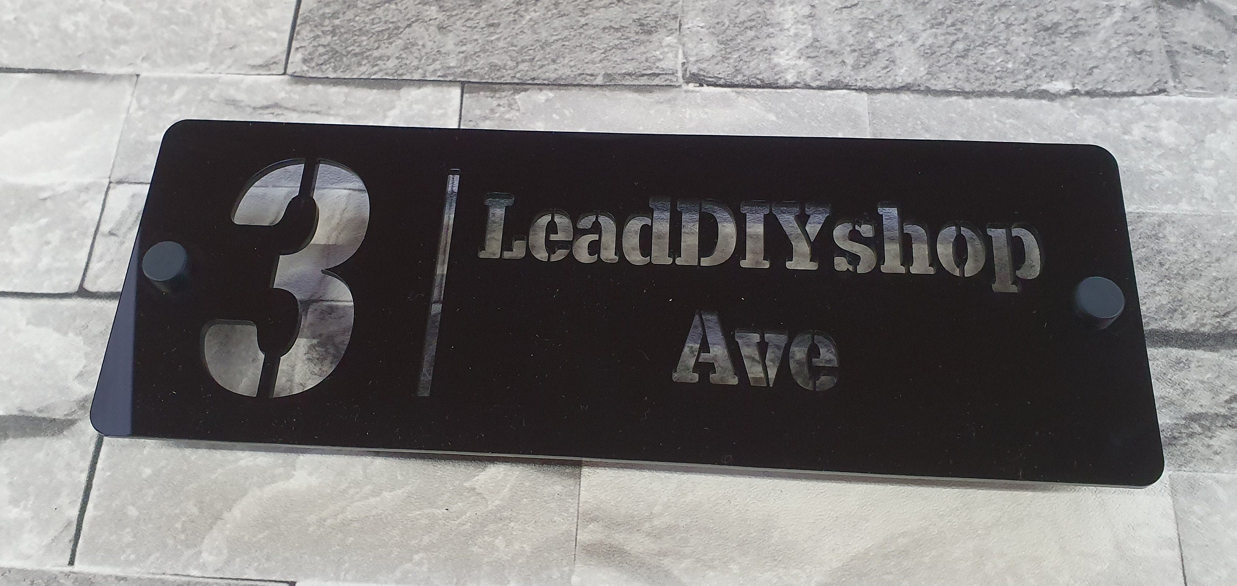 Acrylic Black House Sign 135mm X 135mm Plaque Personalised Etsy UK