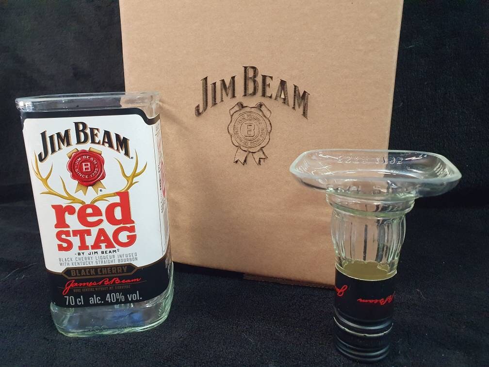 Jim Beam Upcycled Glass Gift Sets handmade can be