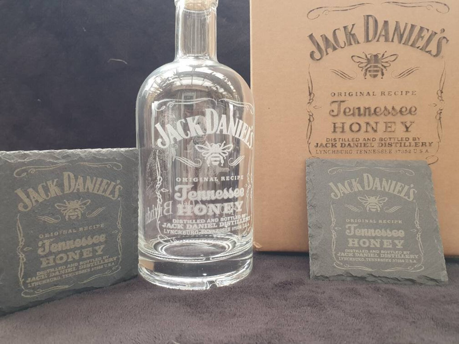 Jack Daniel's Honey decanter gift box set for 2 can be Etsy