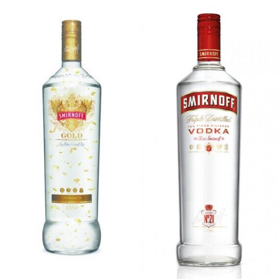 Smirnoff Vodka Glasses All Flavours Gift Box Set Upcycled Etsy