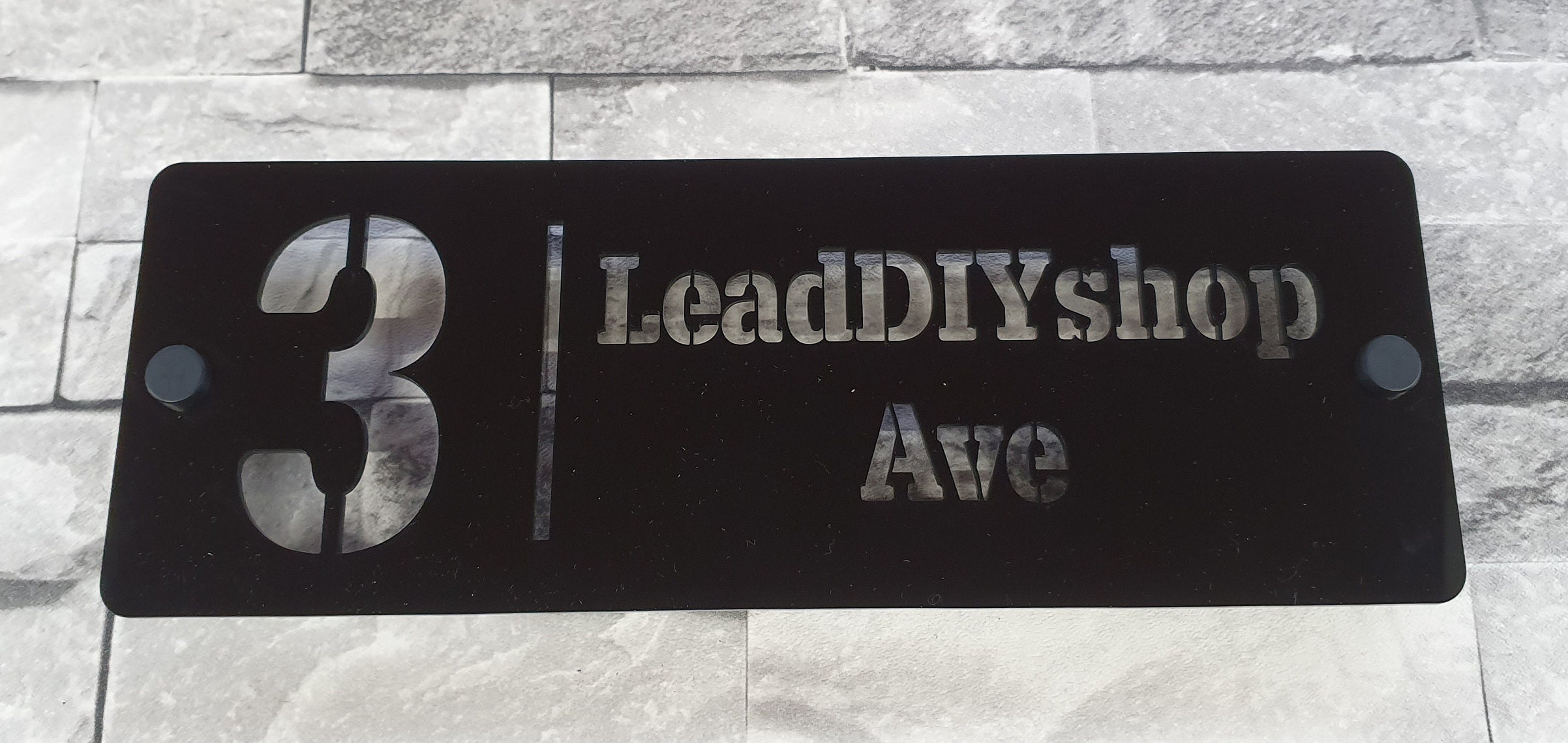 Acrylic Black House Sign 135mm x 135mm Plaque Personalised Etsy