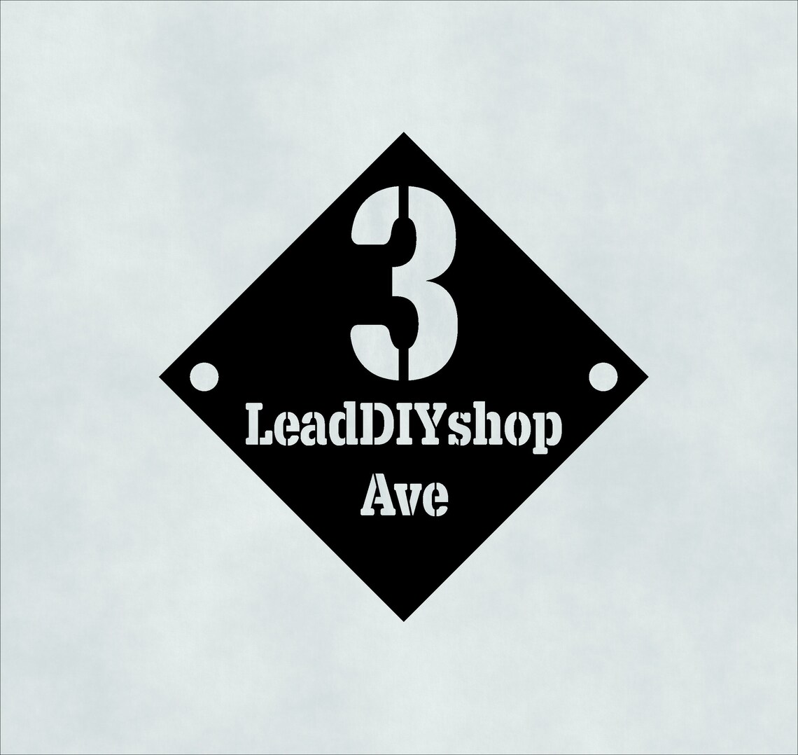 Acrylic Black House Sign 135mm X 135mm Plaque Personalised Etsy UK