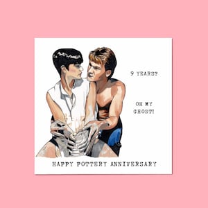 9th Anniversary Card • Pottery • Ghost Movie Inspired • Ninth