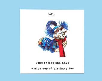 Tarjeta de cumpleaños de Laberinto Gusano • Película de los 80