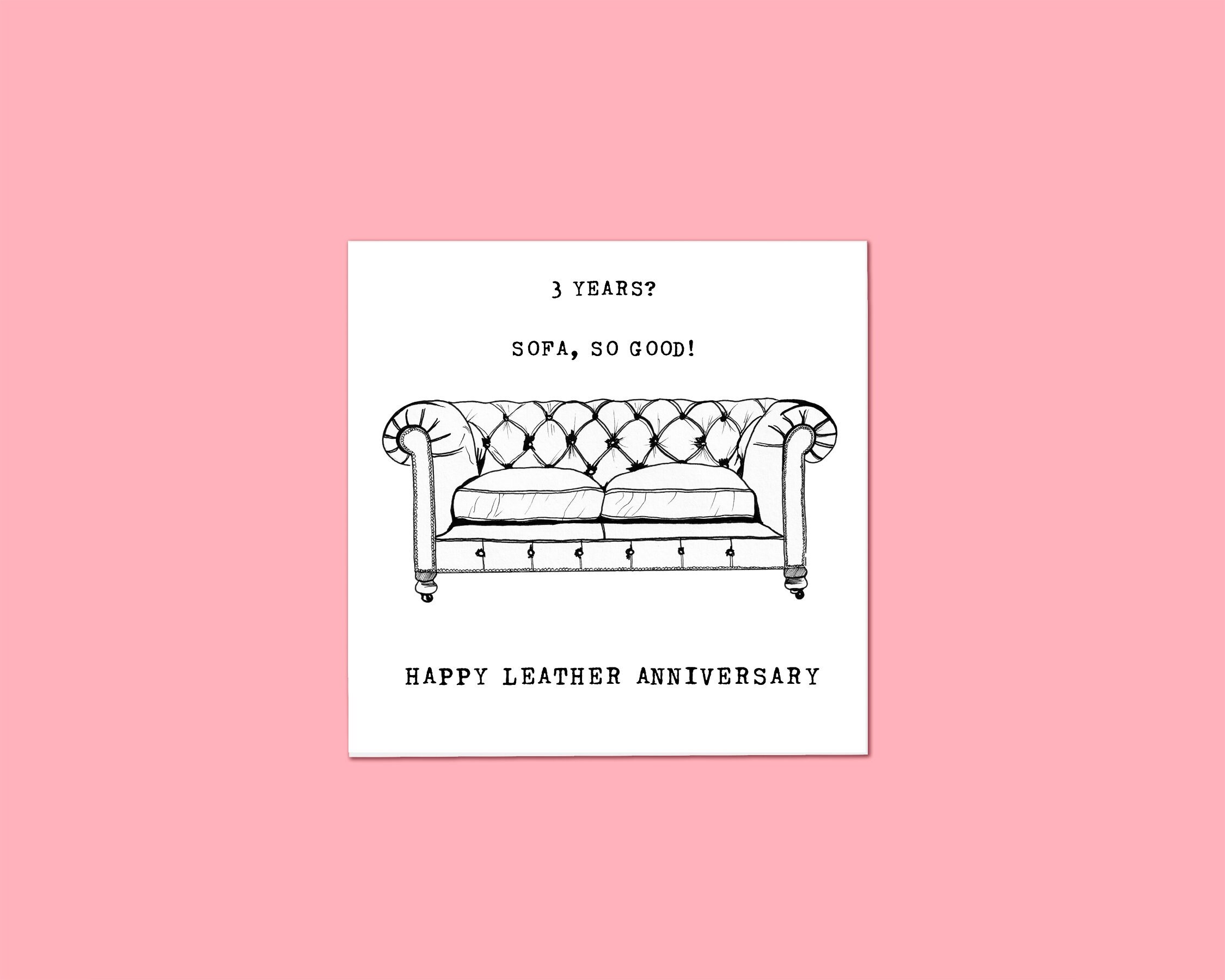 Third Wedding Anniversary Card Funny 3rd Anniversary Card | Etsy