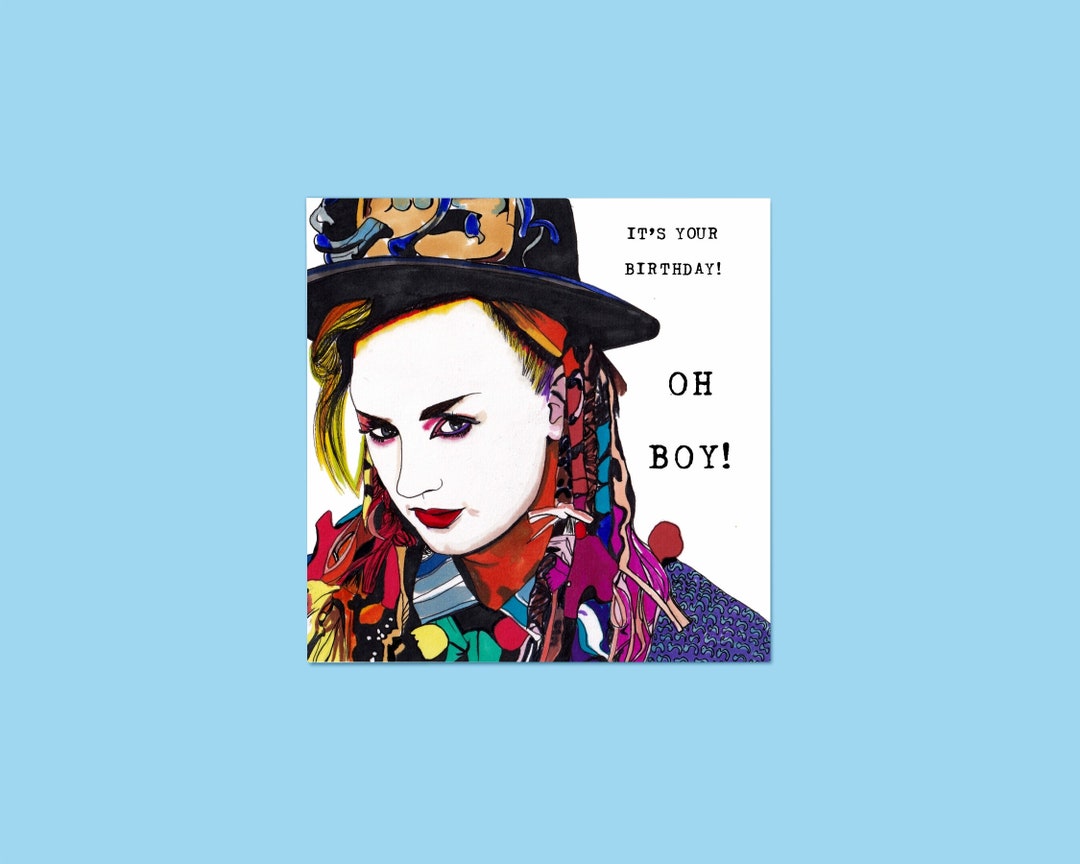 Boy Birthday Card It's Your Birthday Oh Boy 80s Music Eighties