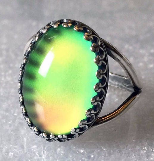 Rainbow Ring with Silver Accents - Wide Eyed Designs
