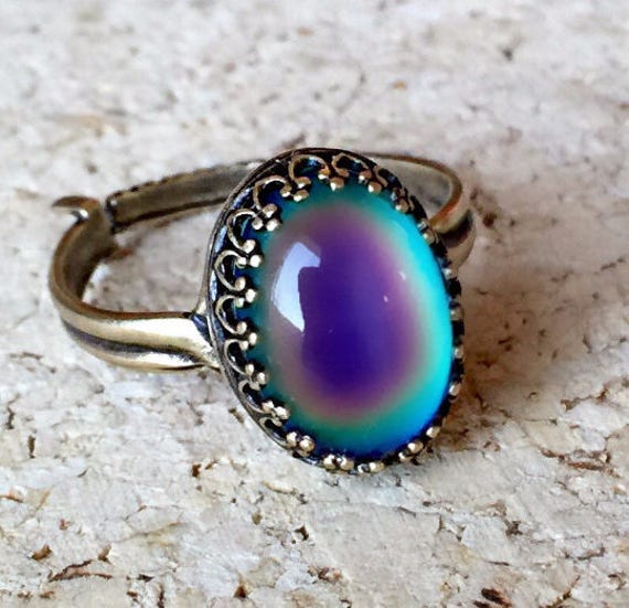 Dark purple mood ring deals