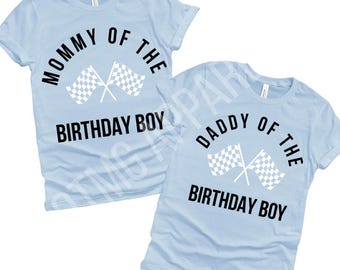 First Lap Birthday Race Pit Crew T-shirts | Racer themed birthday family matching tshirts