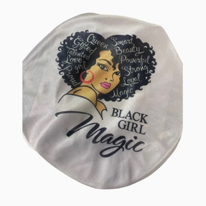 ブラックガールマジックヘアボンネット | 女性のためのセルフケアスパデイアクセサリー
