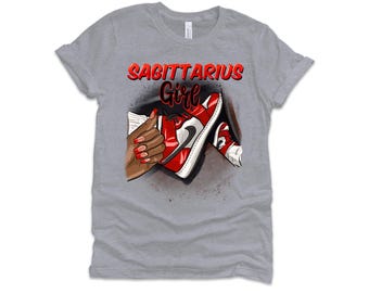Sagittarius Girl , sagittarius season Sneaker fashion black girl Unisex Zodiac T-shirt