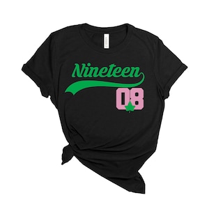 1908 AKA | HBCU Sorority Pink & Green T-shirt