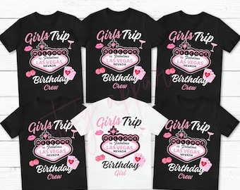Vegas Take over Birthday Squad Custom T-shirts | Las Vegas Girl's trip group birthday shirts