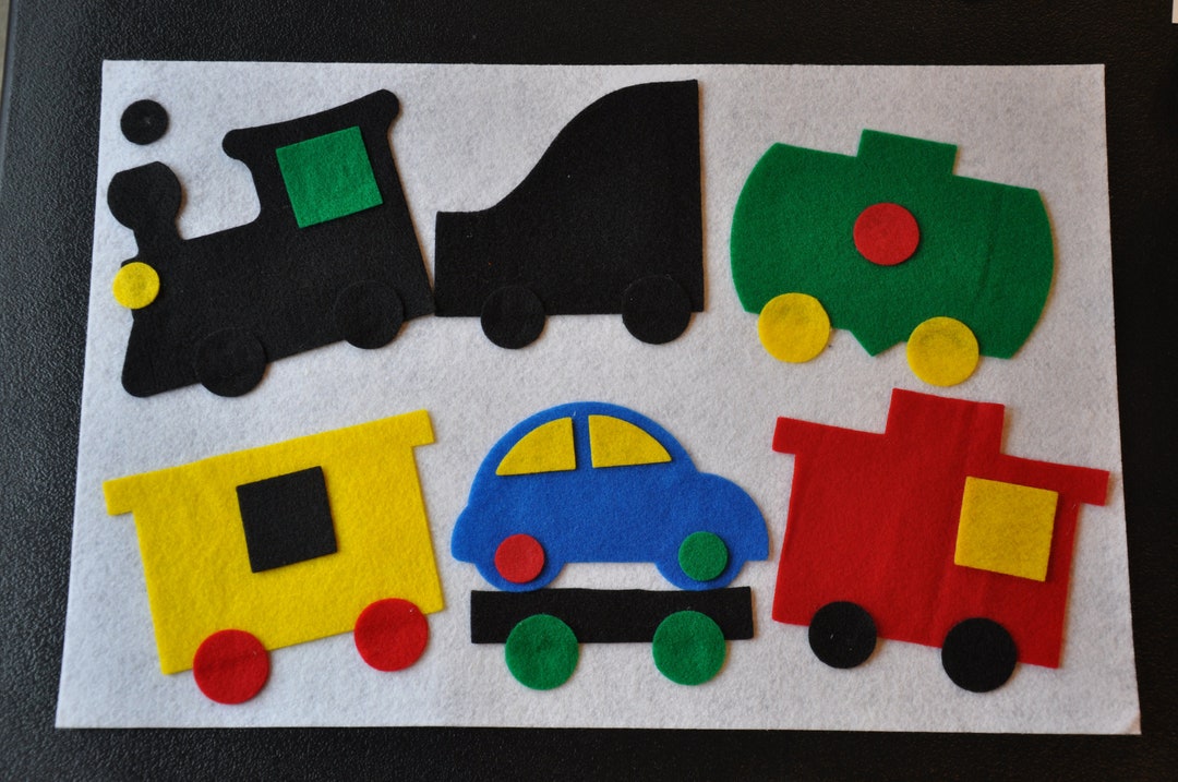 Basic Felt Train Pattern Felt Train Set - Etsy