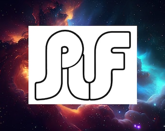 PL Pretty Lights Family Logo Outlined  Decal Sticker, Car Decal, laptop decal, window decal