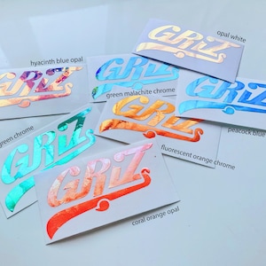 GRiZ -  Holographic Car Decal Vinyl EDM Laptop Mac Phone iPhone Bumper Sticker Slap Window