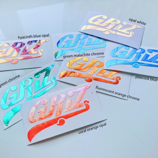 GRiZ -  Holographic Car Decal Vinyl EDM Laptop Mac Phone iPhone Bumper Sticker Slap Window