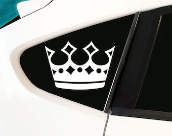 Crown Collection 12, Royalty King Queen Princess Prince Crown- Car Decal, laptop decal, window decal