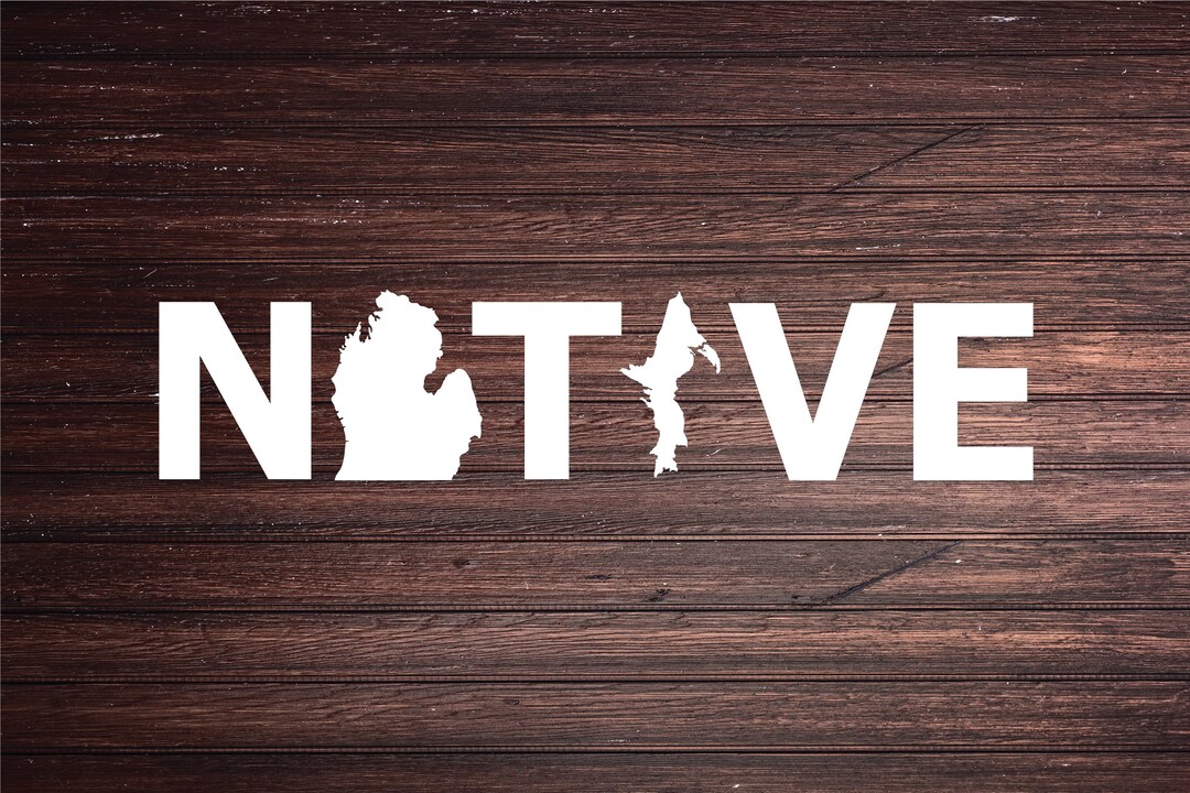 Detroit Native Sticker Michigan State Decal Native | Native State Sticker | Home State Decal ...