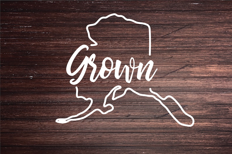 Alaska Grown State Decal | Native Decal | State Sticker | the Last ...