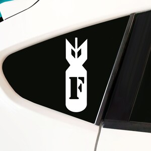 F Bomb decal, fuck, fck, f*ck  Car Decal, laptop decal, window decal