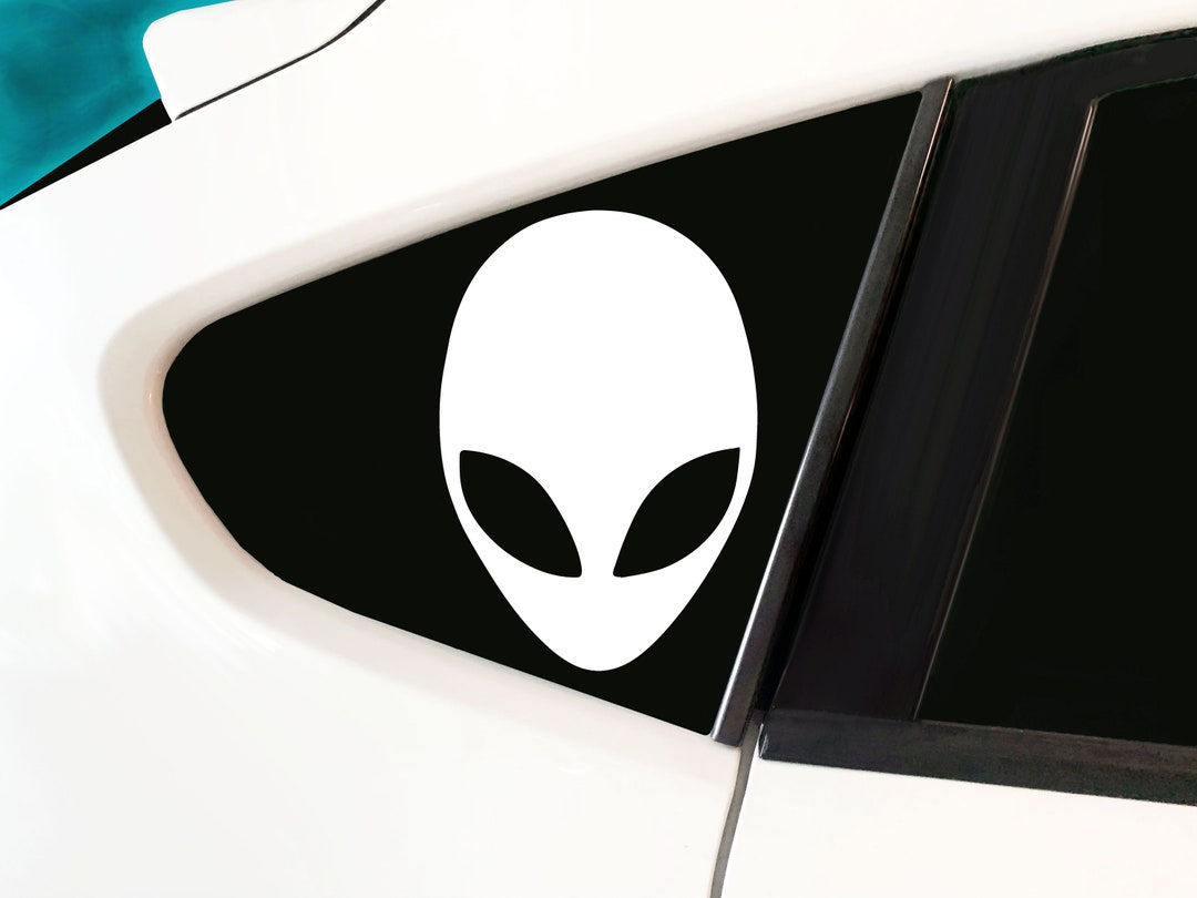 Alien Head - UFO, Scifi, Sci-fi Car Decal, Laptop Decal, Window Decal ...