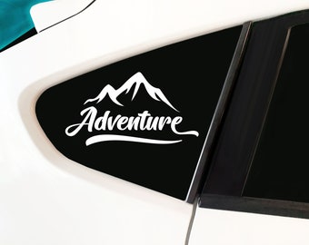 Adventure Mountains - Car Decal, laptop decal, window decal, camping decal, hiking decal, road trip decal, RV decal