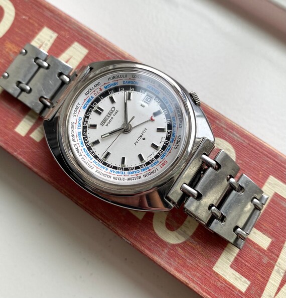 Seiko World Time 6117-6409 Vintage GMT 17 Jewels Automatic Mens Watch Auth  Works - Japan Pre-owned Vintage