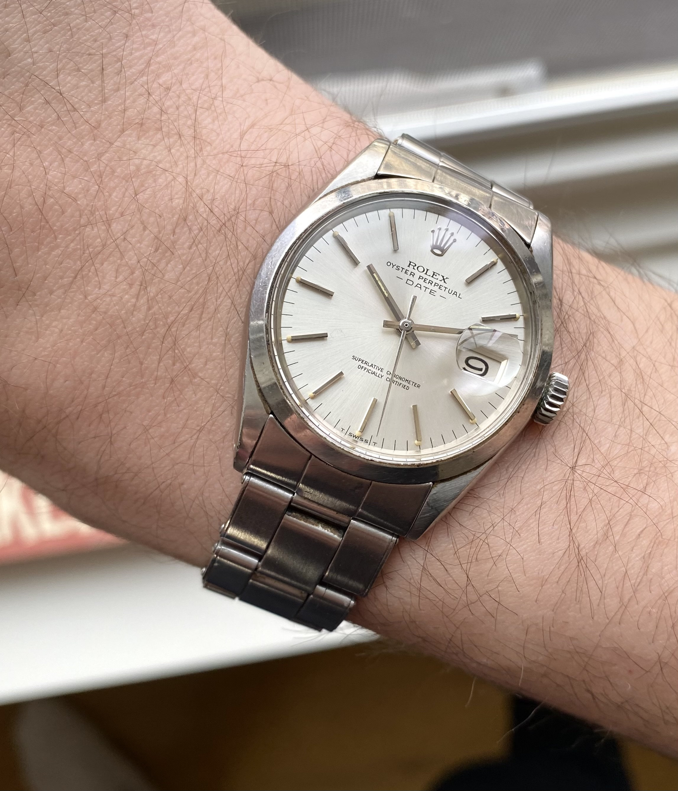 Vintage Rolex Oyster Perpetual Date 70s Ref 1500 Silver - Etsy