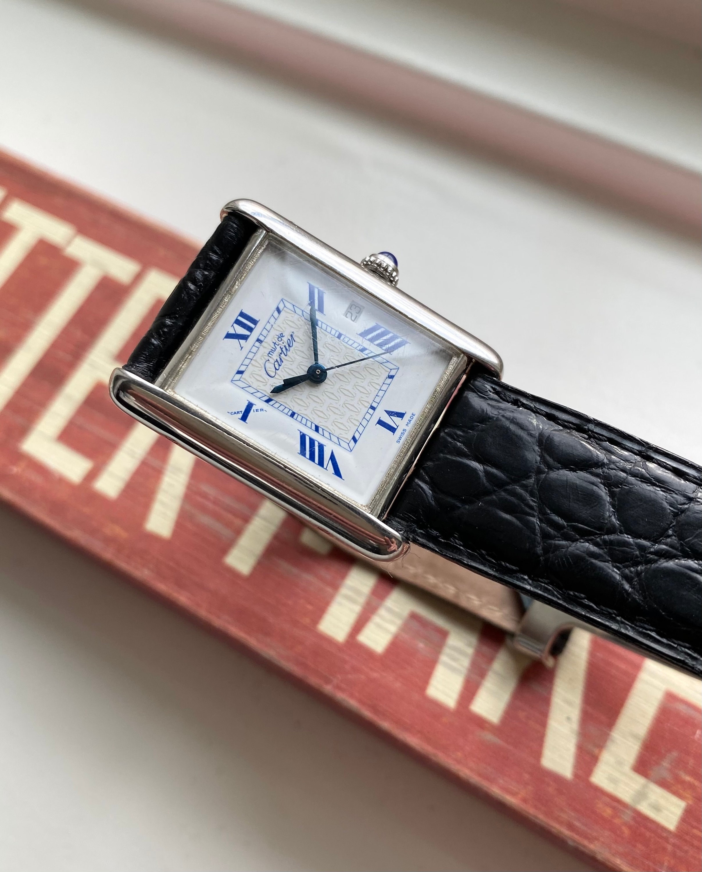 Cartier Tank Ref 2414 White Roman 