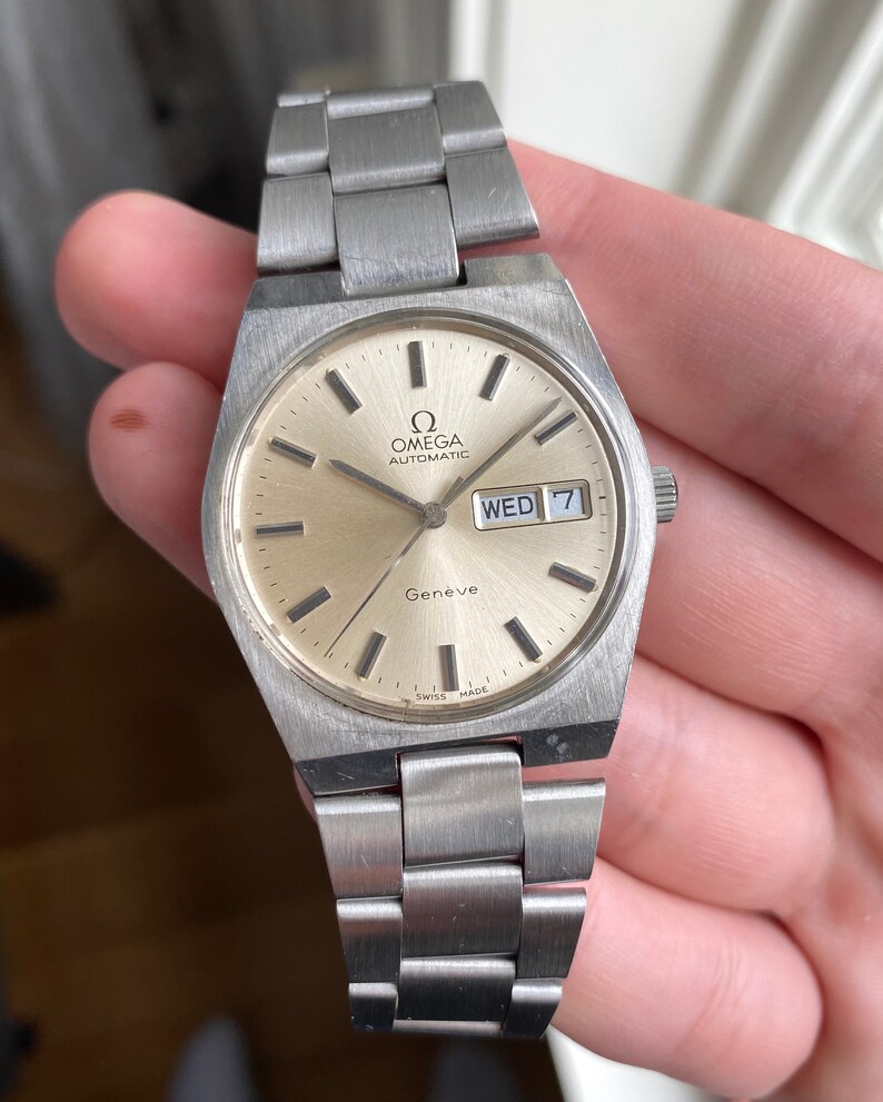 Vintage Omega Geneve Automatic Ref.1660125 Cream Silver Dial | Etsy