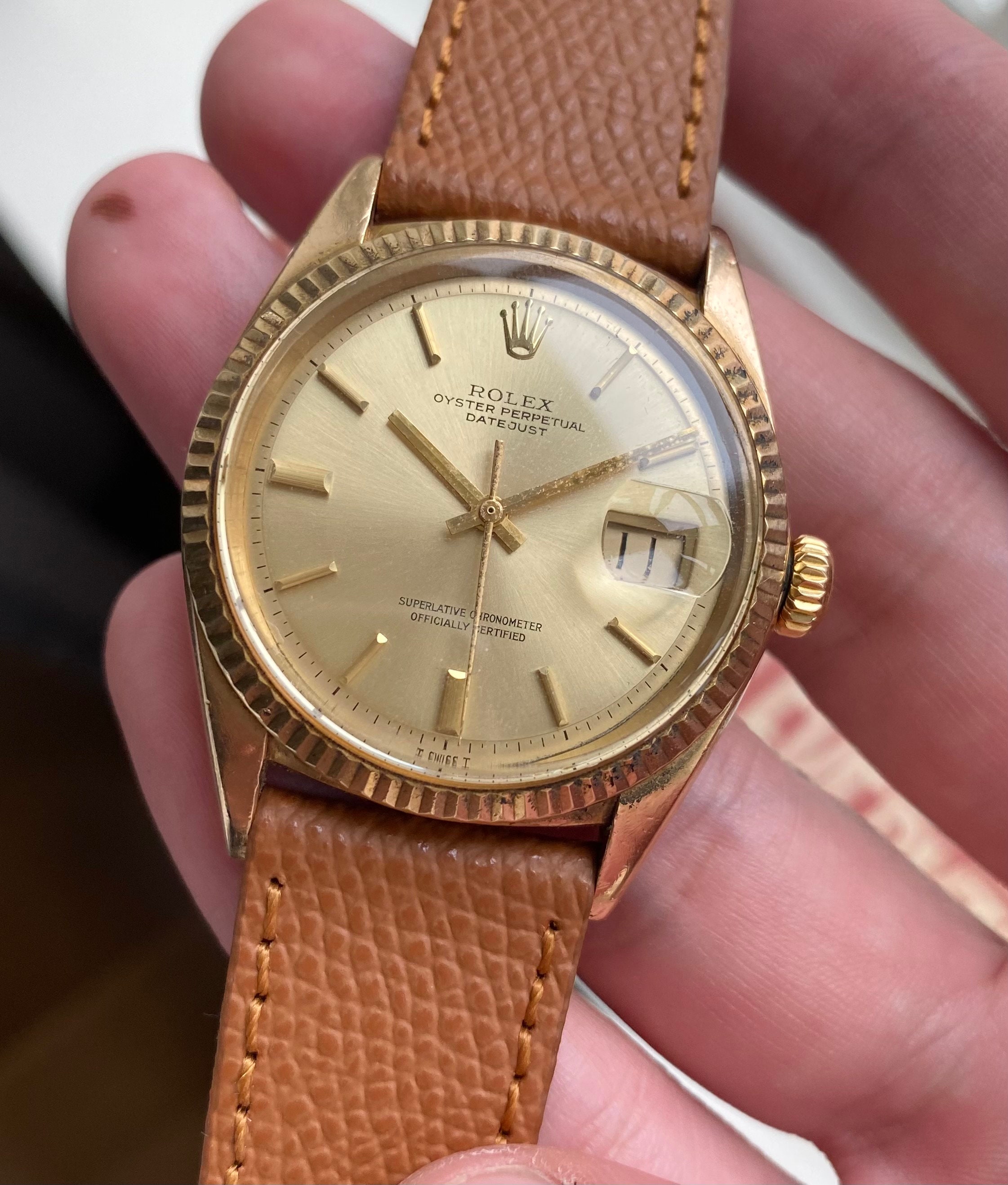 Vintage Rolex Datejust 36mm 18K Yellow 