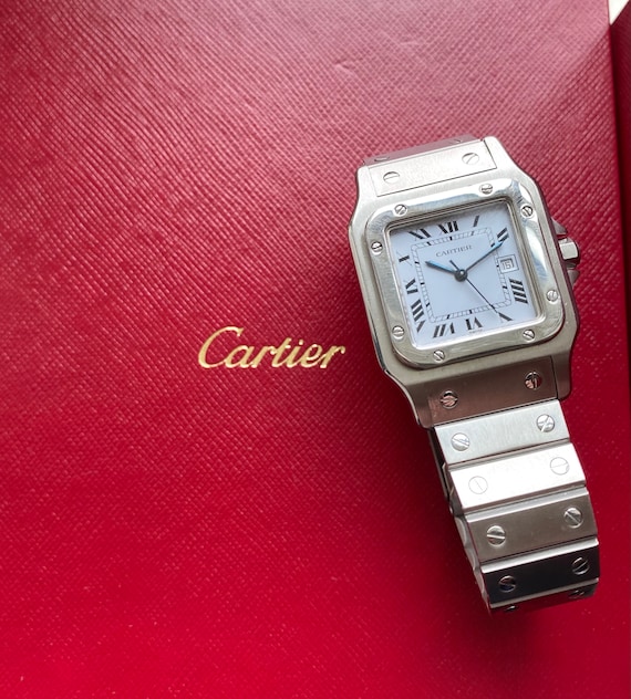 Cartier Santos 80s Ref 2960 Automatic White Roman Numeral Dial | Etsy