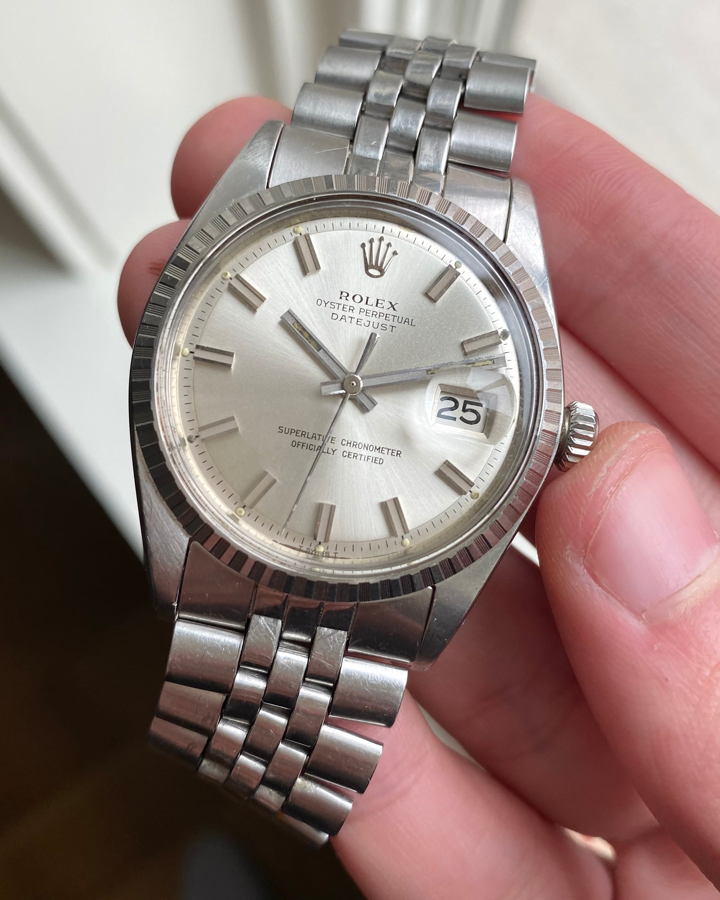 Vintage Rolex Datejust Automático 36mm plata Etsy
