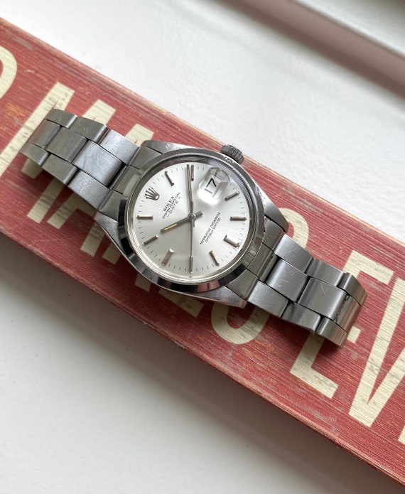 præmie dråbe beruset Buy Vintage Rolex Oyster Perpetual Date 70s Ref 1500 Silver Online in India  - Etsy