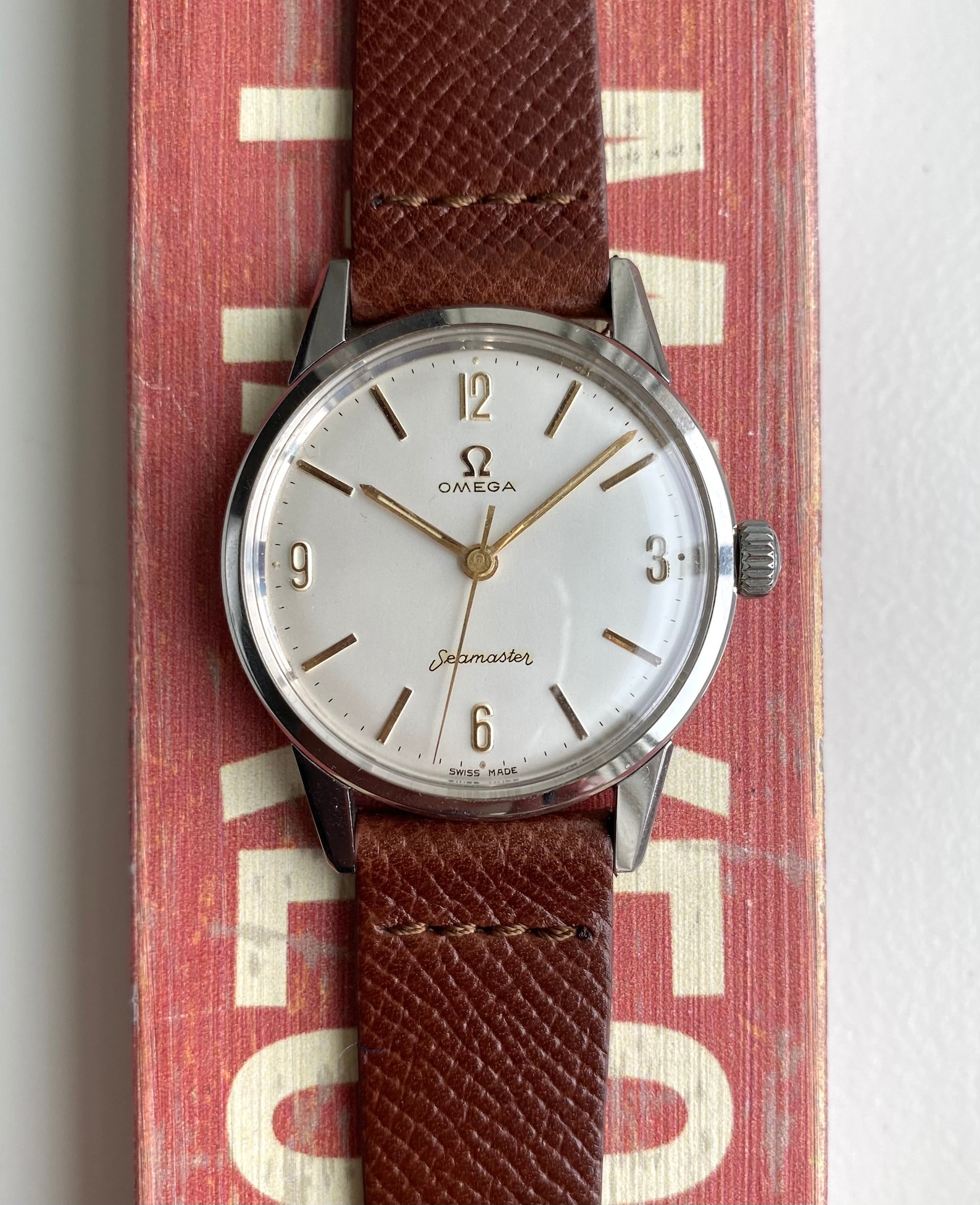 Vintage Omega Seamaster Manual Wind White Arabic Numeral Dial Etsy