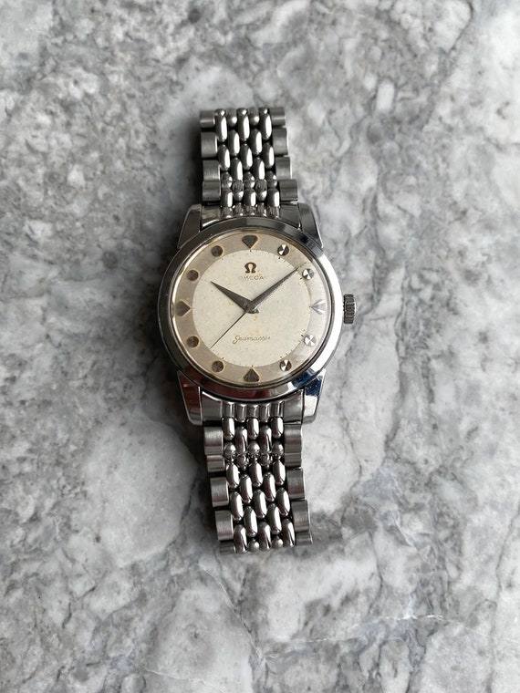 Vintage Omega Seamaster 1950s Automatic White Dial 34… - Gem