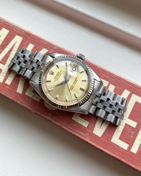 Generel Store distrikt Buy Vintage Rolex Datejust 1601 60s Automatic Silver Patina Dial Online in  India - Etsy