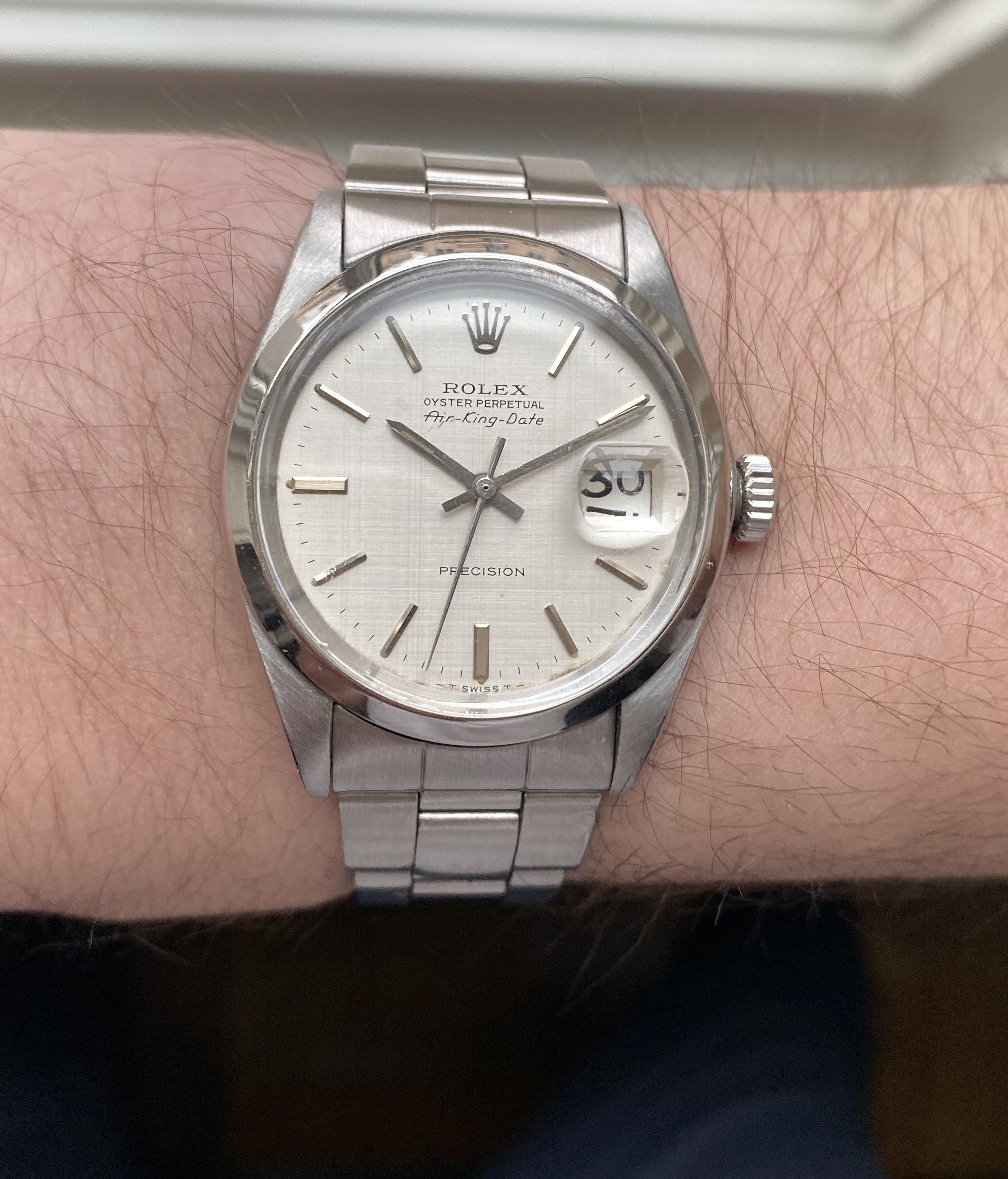 Vintage Rolex Air-king Date 5700 Precision Automatic Silver - Etsy