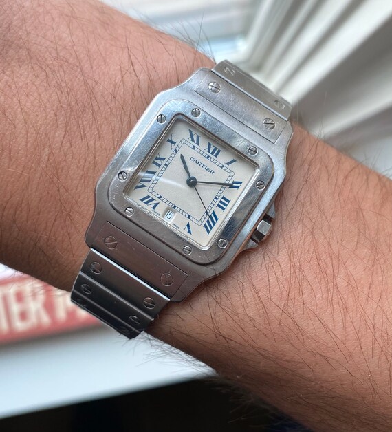 Vintage Cartier Santos 80s Quartz White 