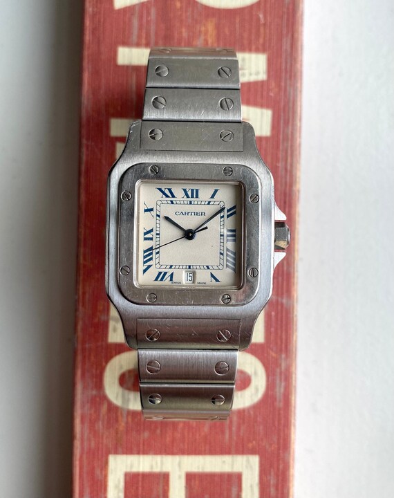 Vintage Cartier Santos 80s Quartz White 
