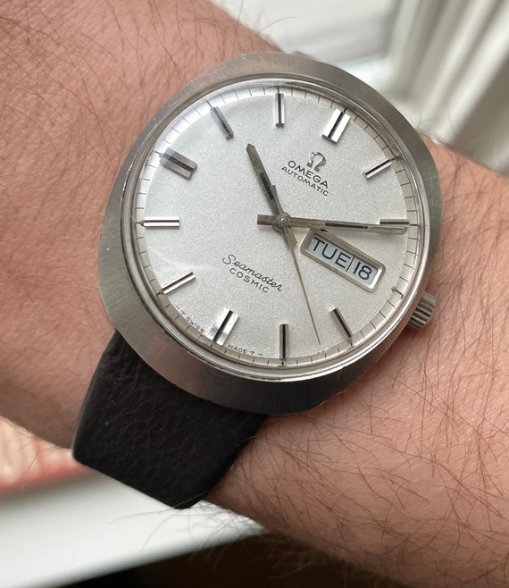 Vintage Omega Seamaster Cosmic Automatic Daydate Silver Pebble | Etsy Canada