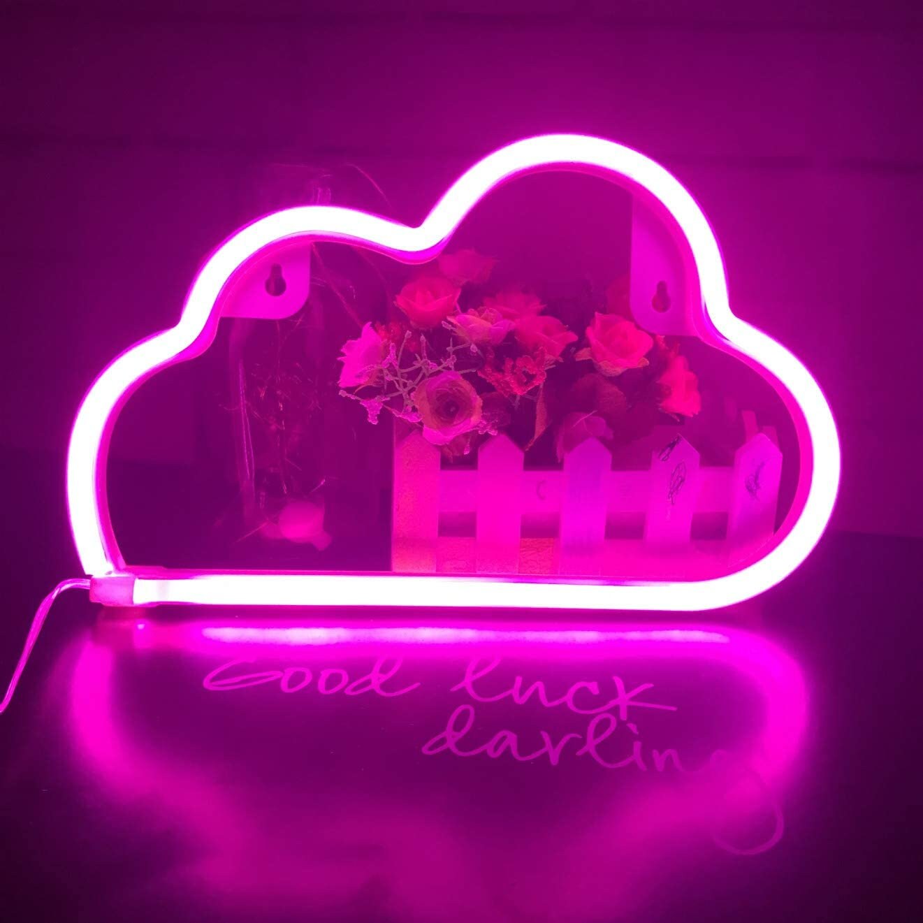 Neon Lights LED Pink Cloud Signs Wall Light Room Decor Night Etsy
