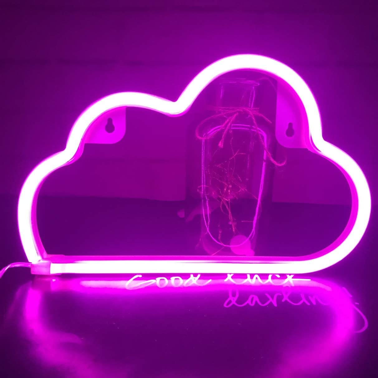 Neon Lights LED Pink Cloud Signs Wall Light Room Decor Night Etsy