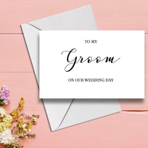 Wedding Card - To My Groom Card on Our Wedding Day
