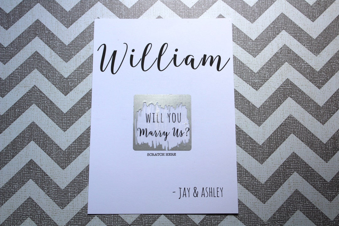 Will You Marry Us Card | Scratch off Card - Etsy